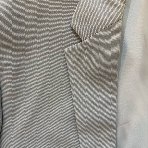 Kenneth Cole Reaction Men's Classic Blazer Size 44R Light Grey Pinstripe Cotton - Picture 6 of 14